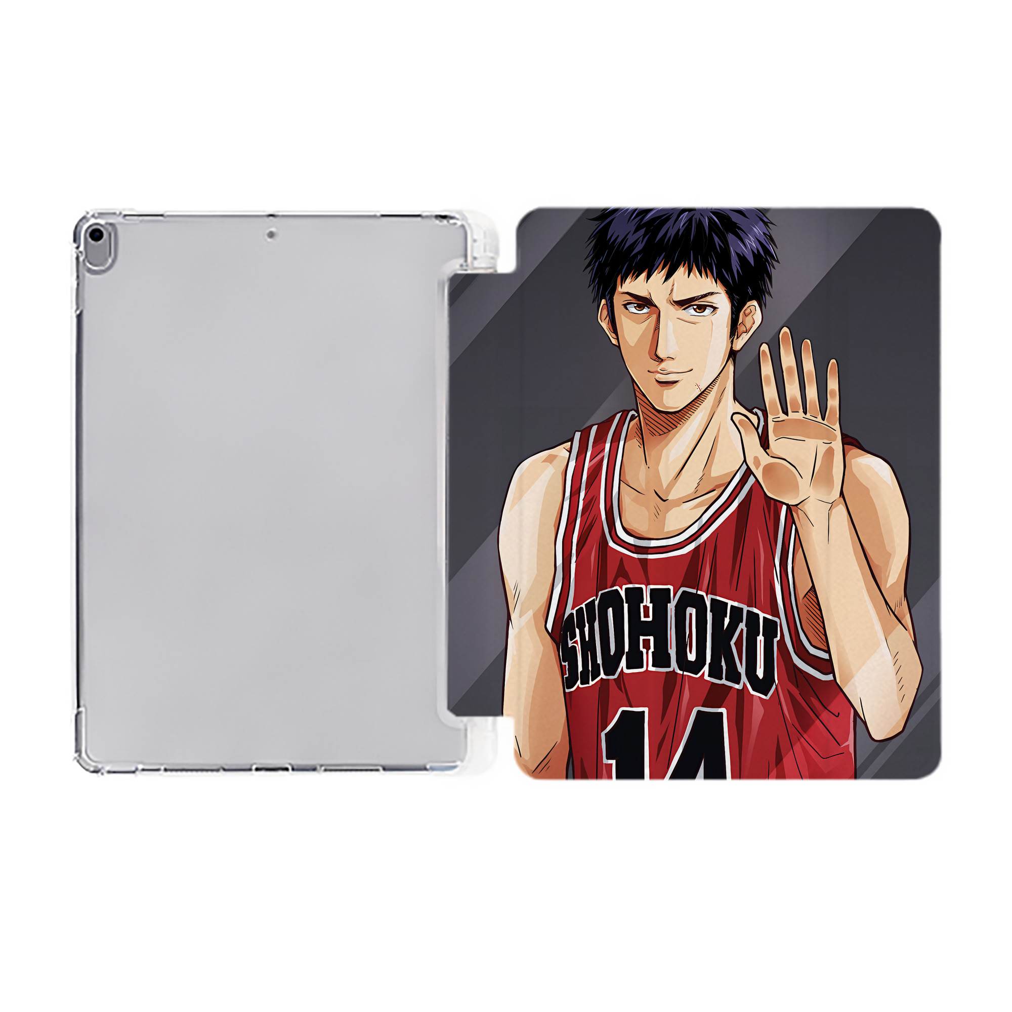 （画像用） SLAM DUNK／スラムダンク IPad ケース ペン収納付き 三つ折りスタンド PUレザー×シリコン 対応機種9.5/10.5/10.9インチ